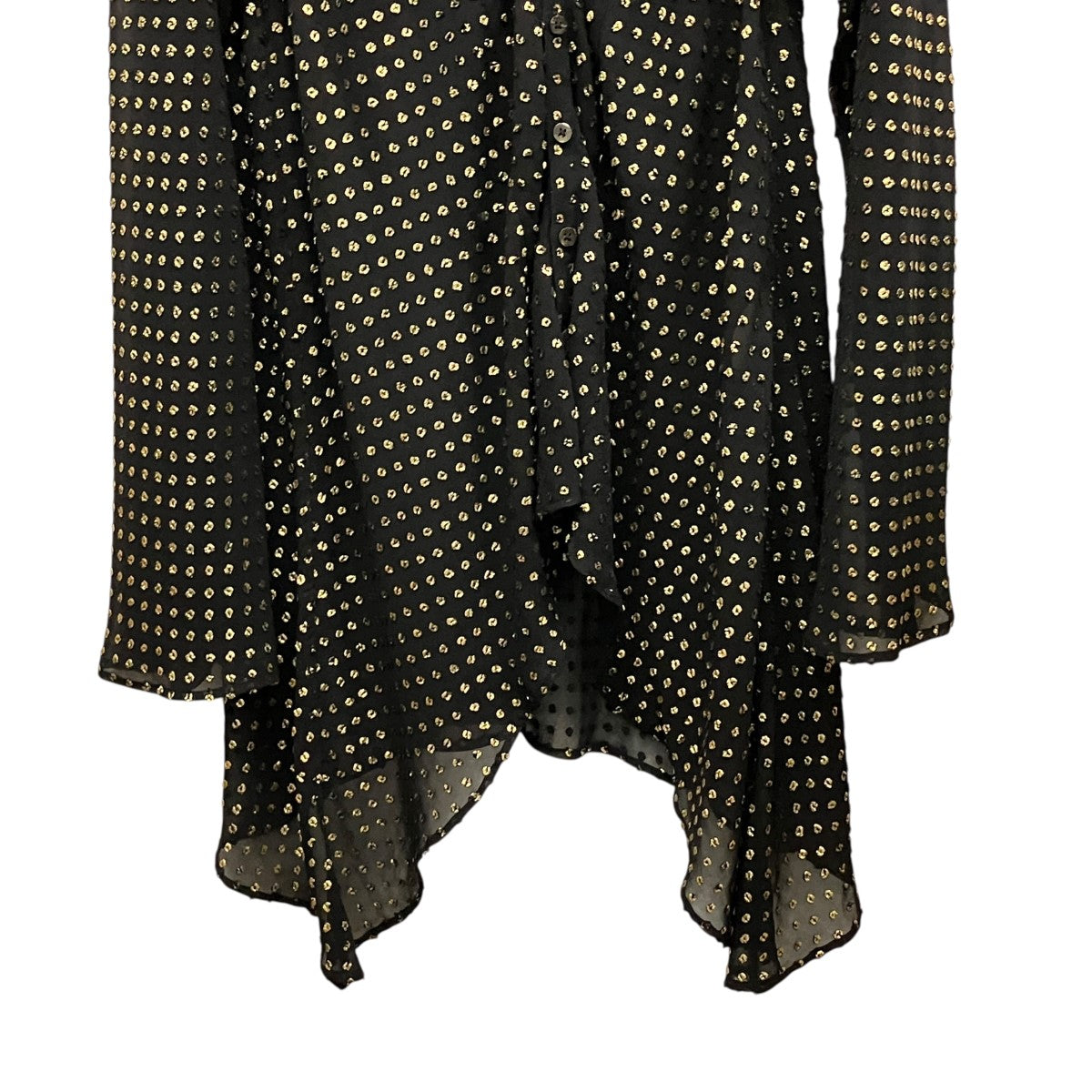 26SSTWINKLE SHEER DRAPE SHIRTSドット柄シースルーカーディガン26440516