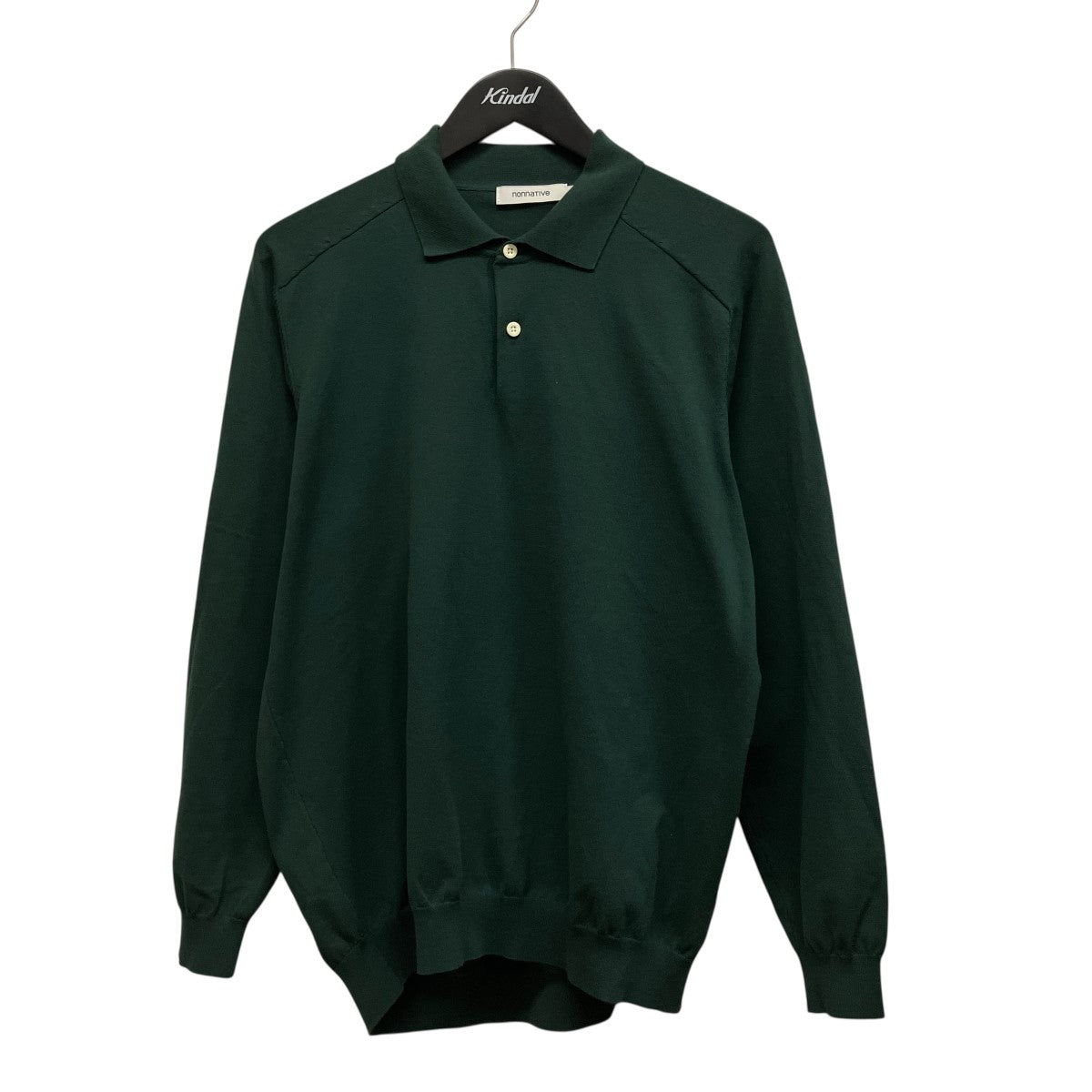 DWELLER L S POLO SWEATER C P YARNニットポロシャツNN-K4402