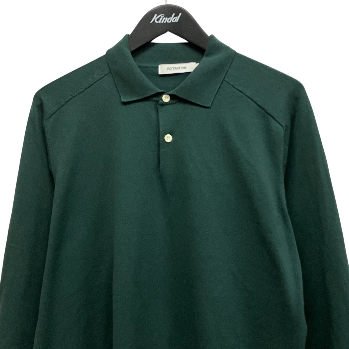DWELLER L S POLO SWEATER C P YARNニットポロシャツNN-K4402