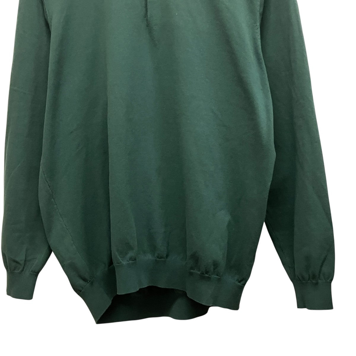 DWELLER L S POLO SWEATER C P YARNニットポロシャツNN-K4402