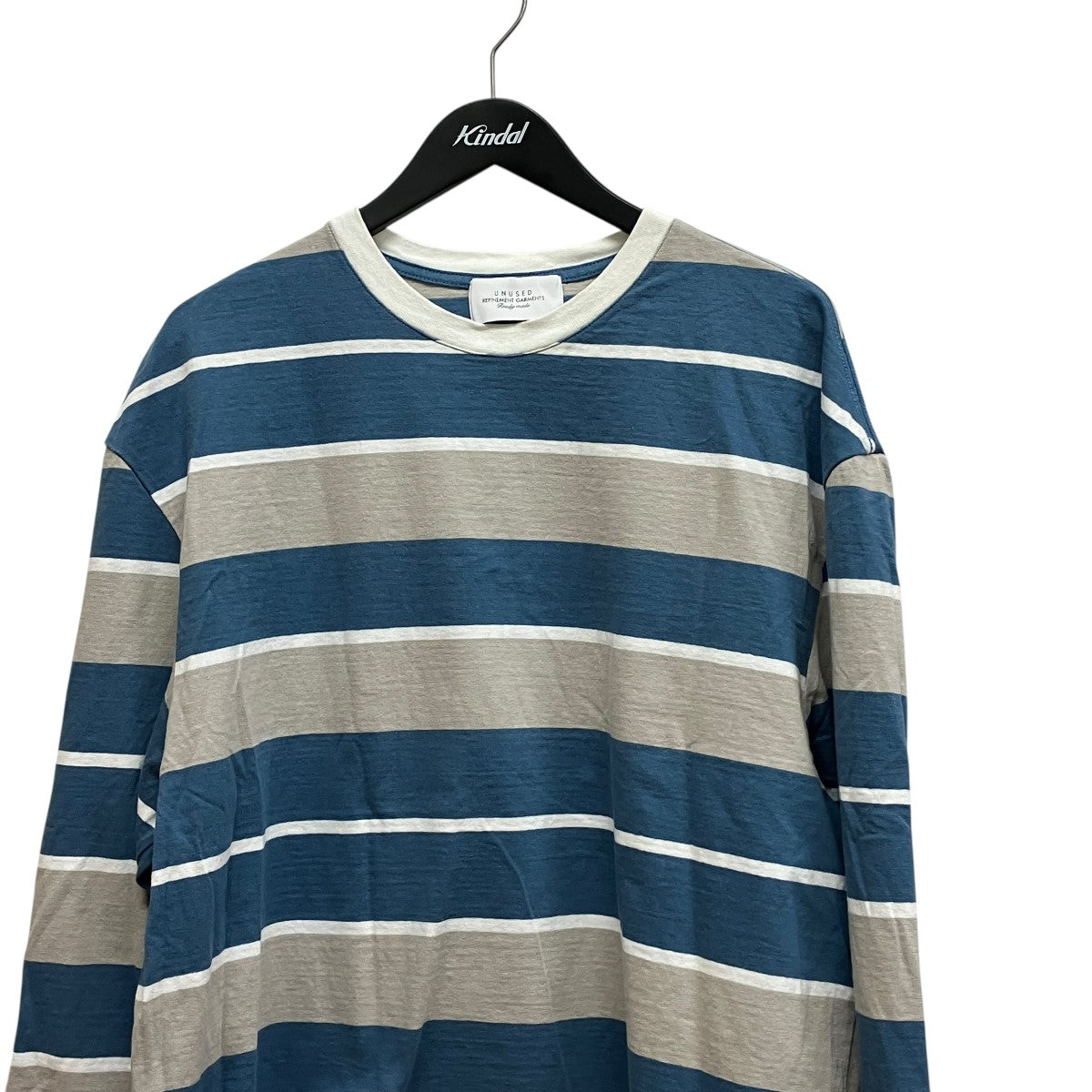 L S panel border teeボーダーロングTシャツUS2274