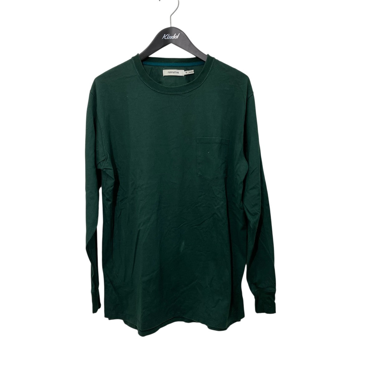 DWELLER L S V NECK TEE COTTON JERSEYロングスリーブTシャツNN-C4252