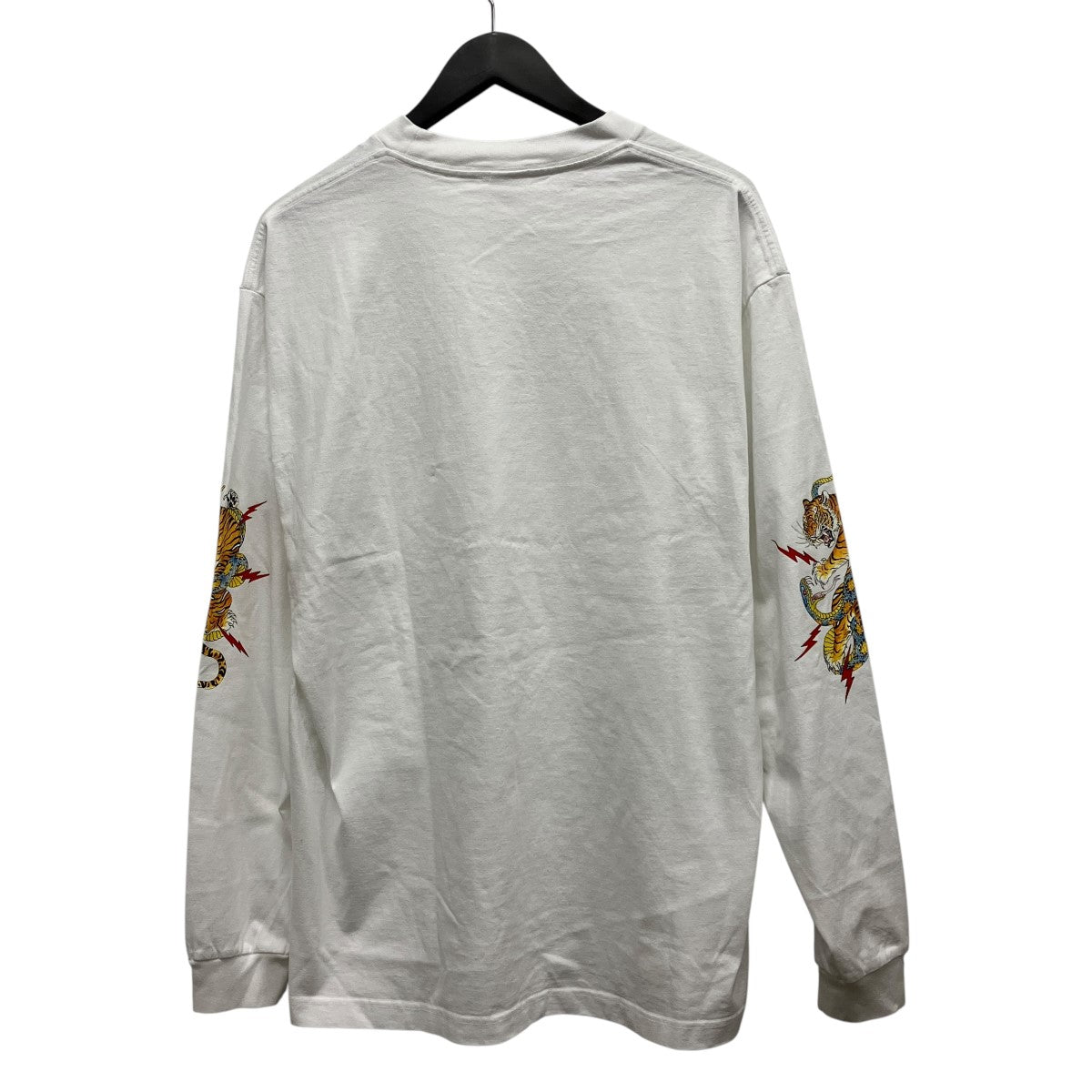 25AWWASHED HEAVY WEIGHT CREW NECK LONG SLEEVE T-SHIRT ( TYPE-2 )袖プリントカットソー