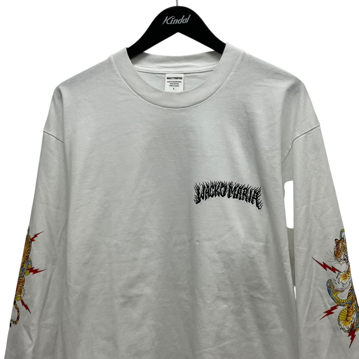 25AWWASHED HEAVY WEIGHT CREW NECK LONG SLEEVE T-SHIRT ( TYPE-2 )袖プリントカットソー