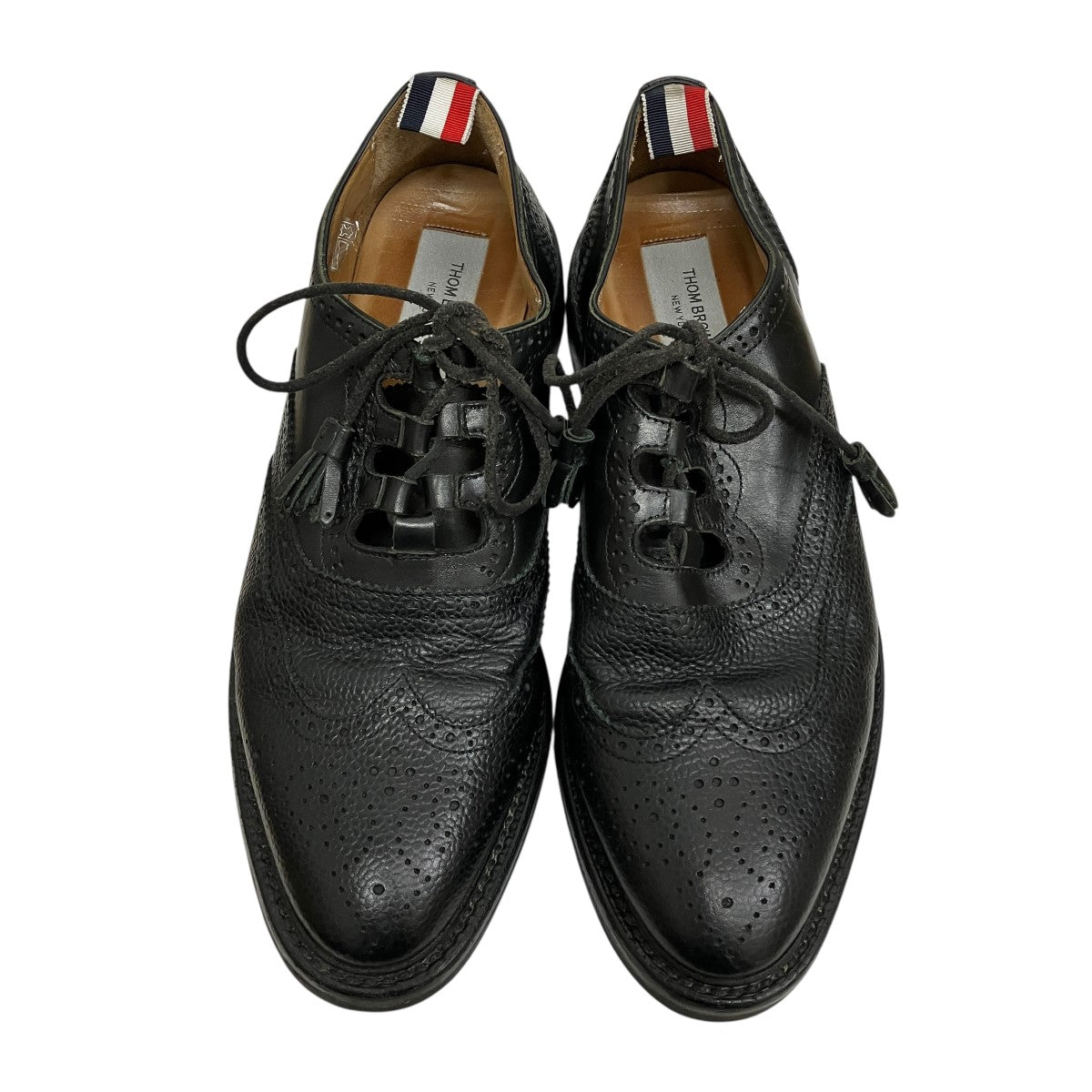 THOM BROWNE(トム・ブラウン) ウィングチップレザーシューズ ブラック