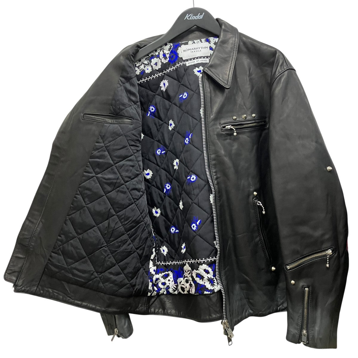 Hand Dyed Studded Riders JacketスタッズレザージャケットN40-BMJK01