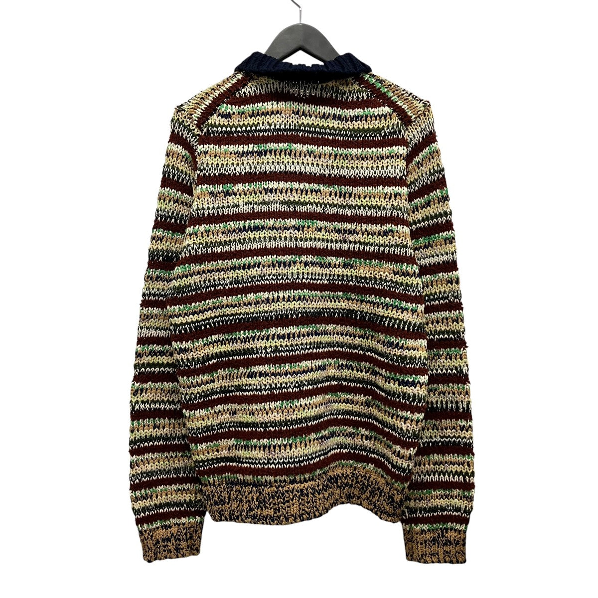 26SSMix Knit Pulloverマルチボーダーニットポロ26-03945M
