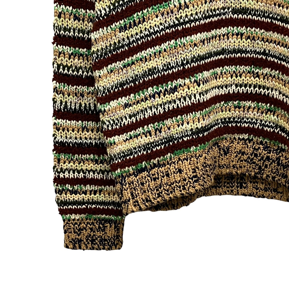 26SSMix Knit Pulloverマルチボーダーニットポロ26-03945M
