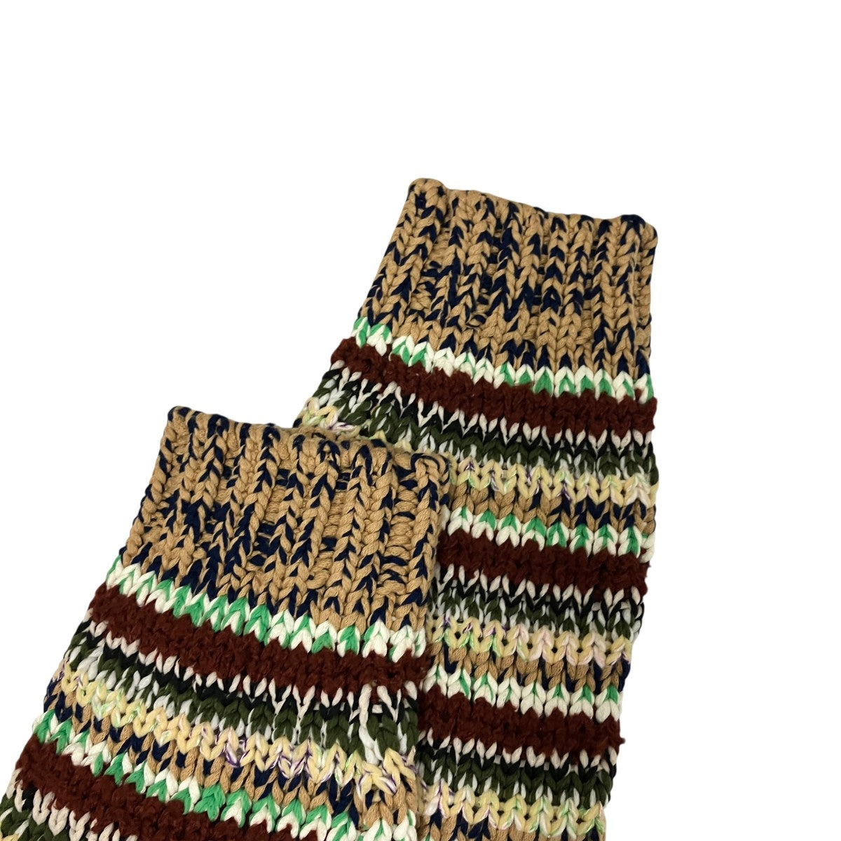 26SSMix Knit Pulloverマルチボーダーニットポロ26-03945M