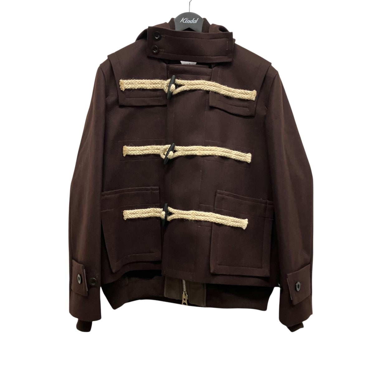 【sacai】 21AWウールメルトンコートサカイ sacai(サカイ) 「Wool Melton Blouson」ウールメルトンダッフルコート