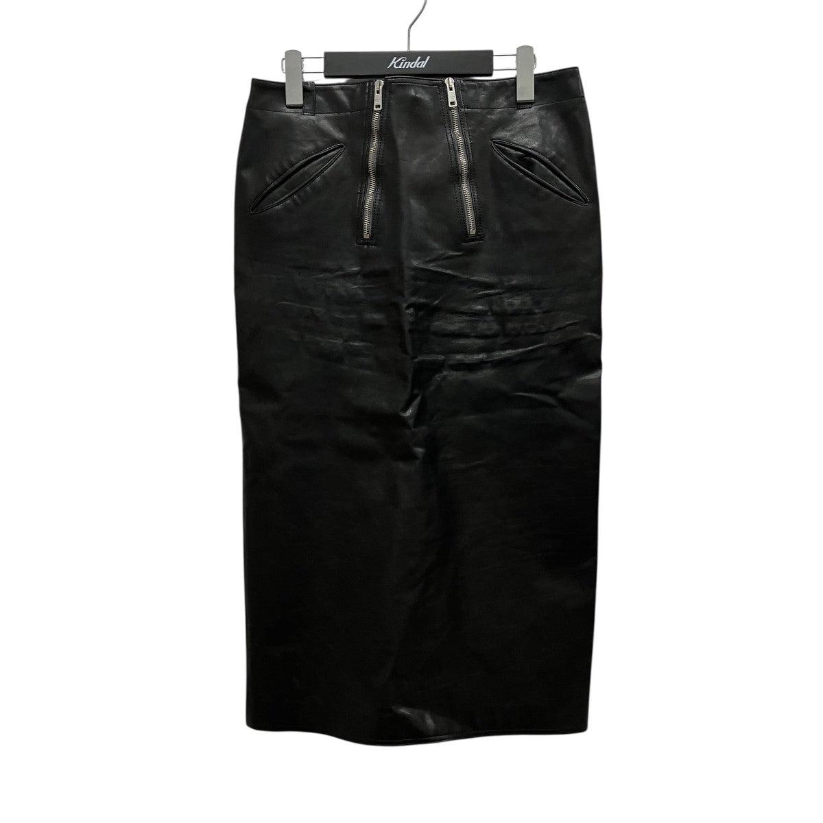 PRADA(プラダ) フロントジップレザースカート51837 51837 ブラック