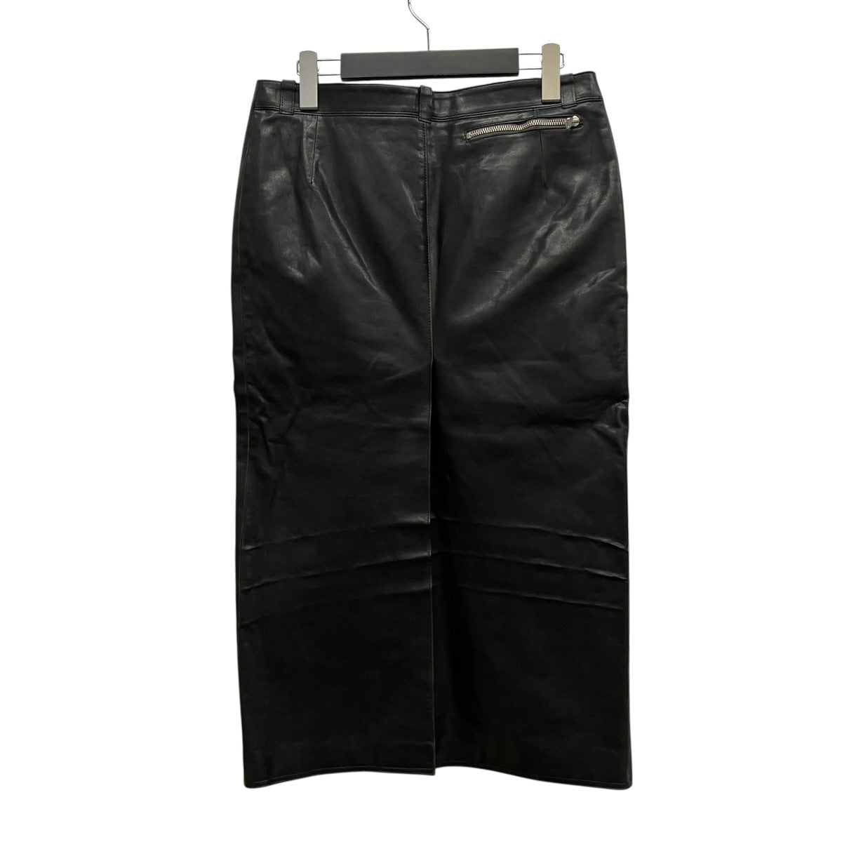 PRADA(プラダ) フロントジップレザースカート51837 51837 ブラック