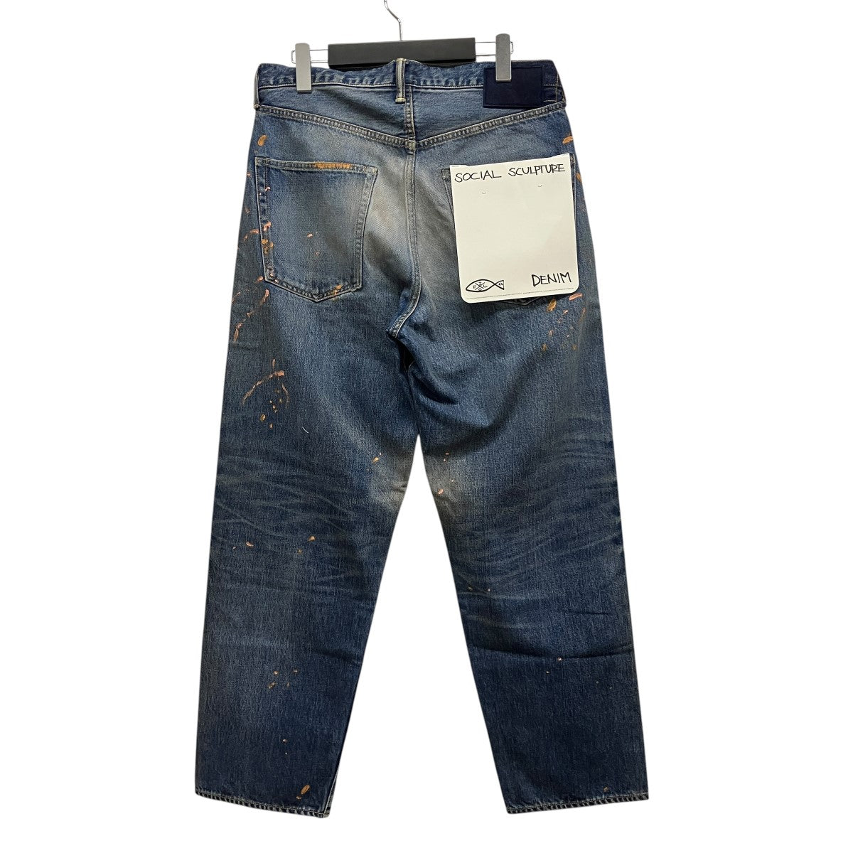 25AWSOCIAL SCULPTURE 05 WIDE DMGD-41ペイントデニムパンツ0125205005008
