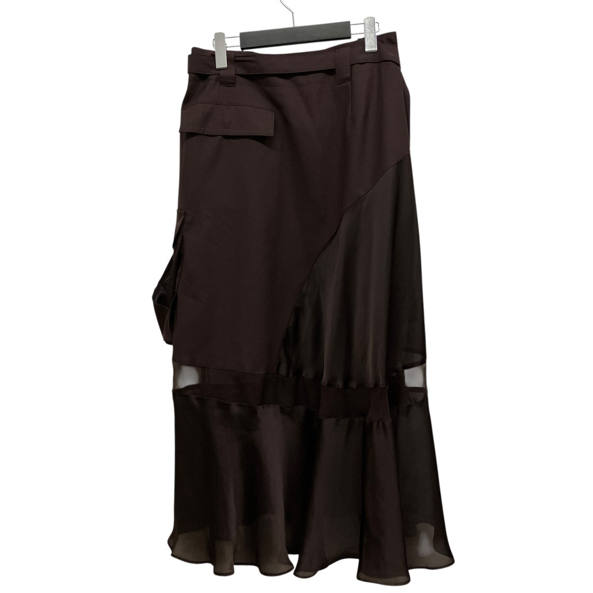 SUITING MIX SKIRTィフォン切替ミディアムスカート25-07948
