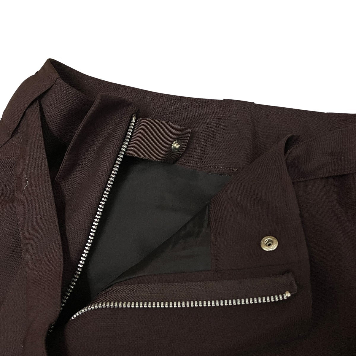SUITING MIX SKIRTィフォン切替ミディアムスカート25-07948