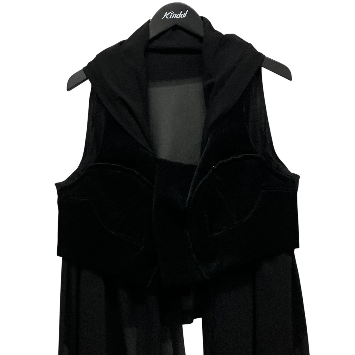 99ss コムデギャルソン ドット トップス ベスト シースルー COMME des GARCONS(コムデギャルソン) 19AWベロアドッキングシースルー