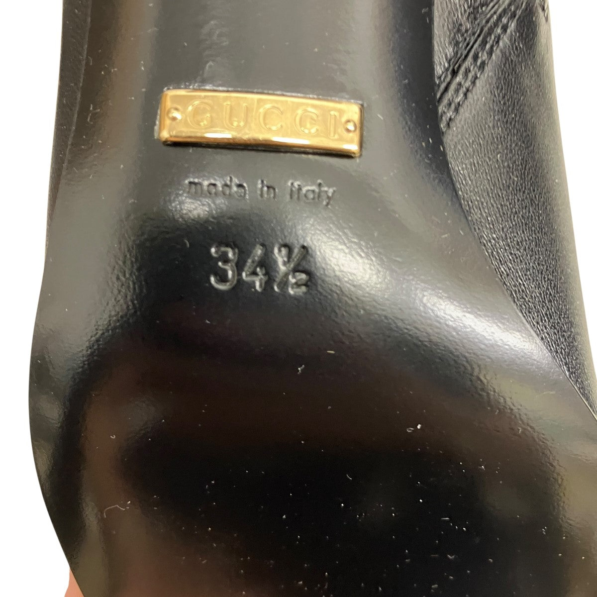 GUCCI(グッチ) スクエアトゥホースビットサイドジップブーツ643888