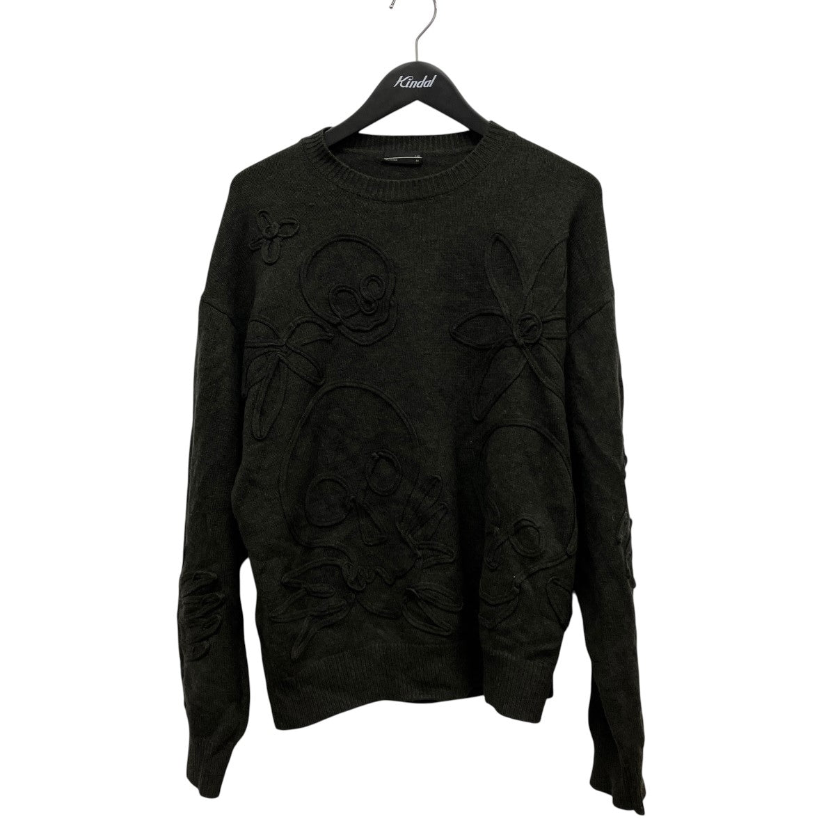 22AWCrew Neck Pulloverスカルモチーフクルーネックニット2220-021