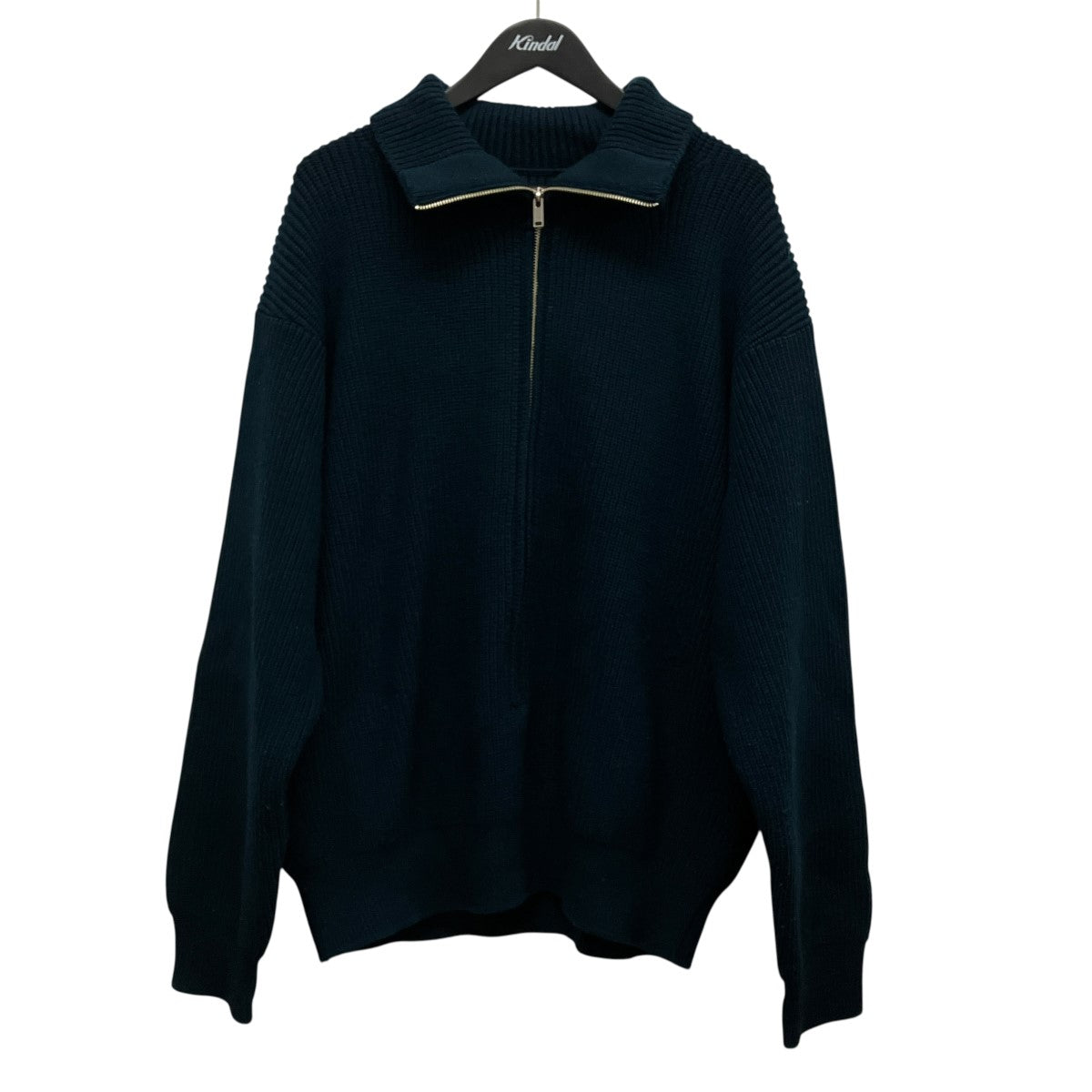 24AW3 4 FRONT ZIP HIGHNECK RIB SWEATERジップアップニットYK24FW0829S