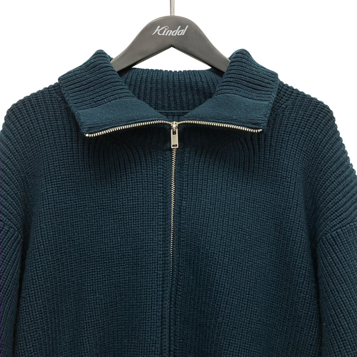 24AW3 4 FRONT ZIP HIGHNECK RIB SWEATERジップアップニットYK24FW0829S