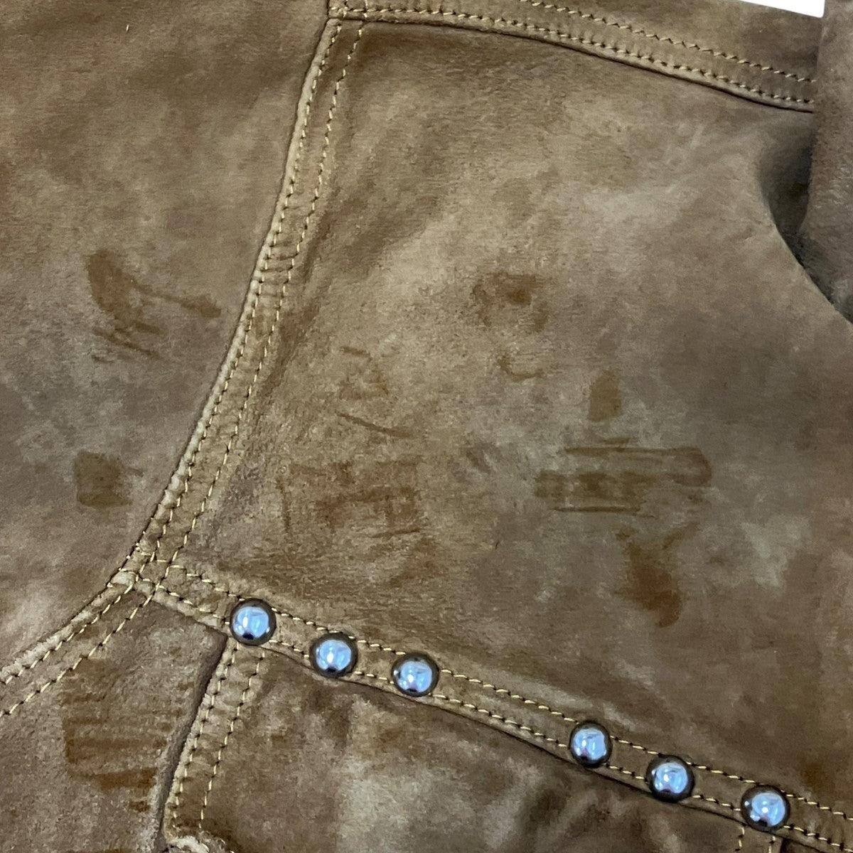 SUEDE LEATHER L-DEAN JACKET STUDSスタッズスウェードレザー ジャケット