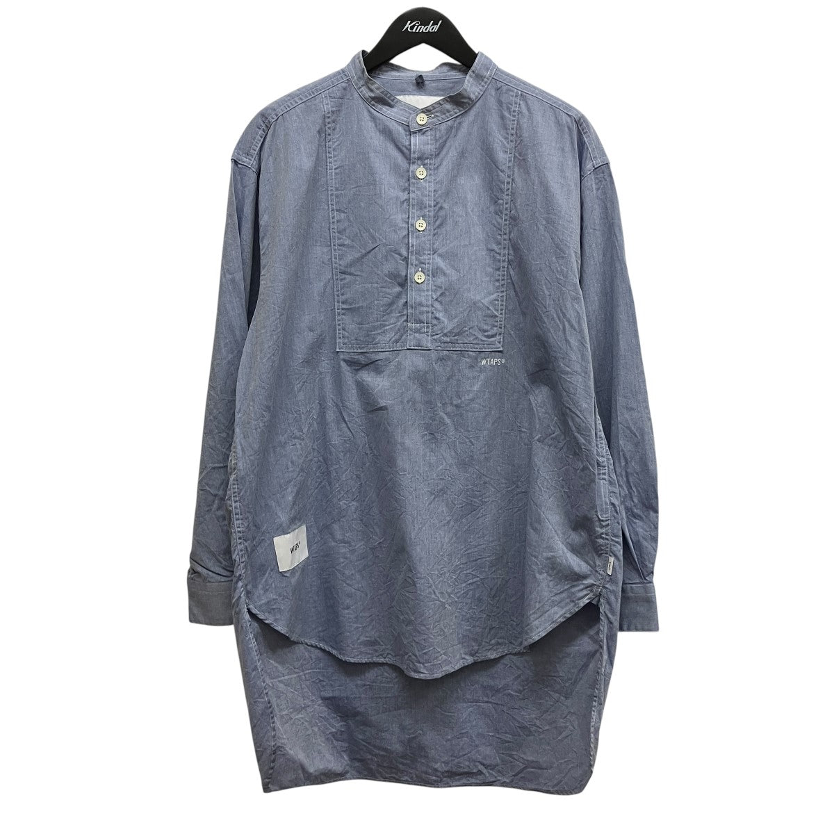BIB LS COTTON．CHAMBRAYバンドカラーシャツ211GWDT-SHM02