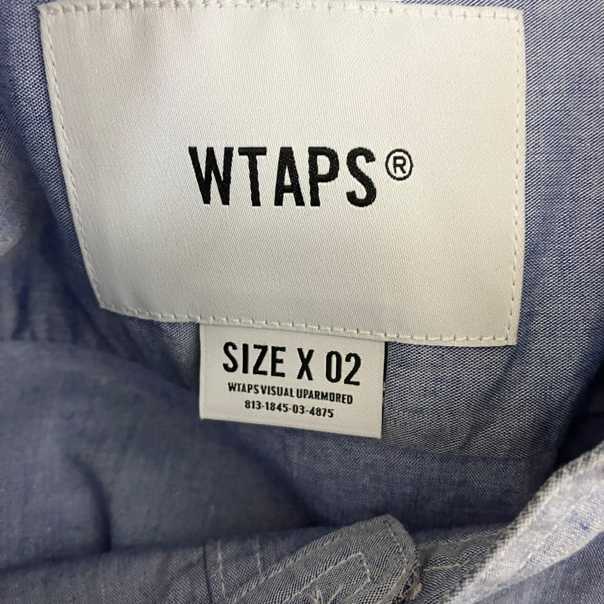 BIB LS COTTON．CHAMBRAYバンドカラーシャツ211GWDT-SHM02