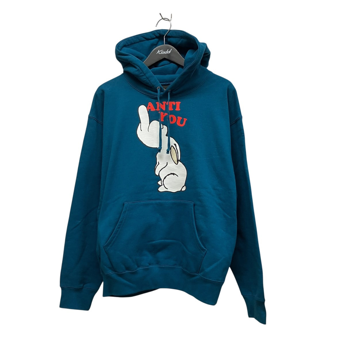 Anti You Hooded Sweatshirtプリントプルオーバーパーカー
