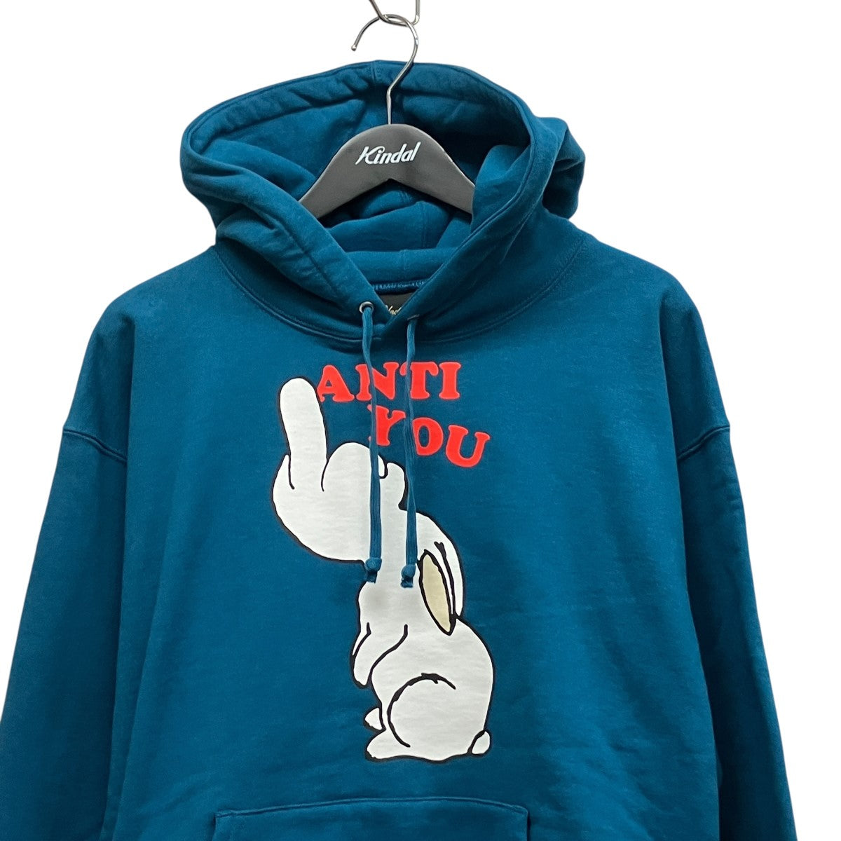Anti You Hooded Sweatshirtプリントプルオーバーパーカー
