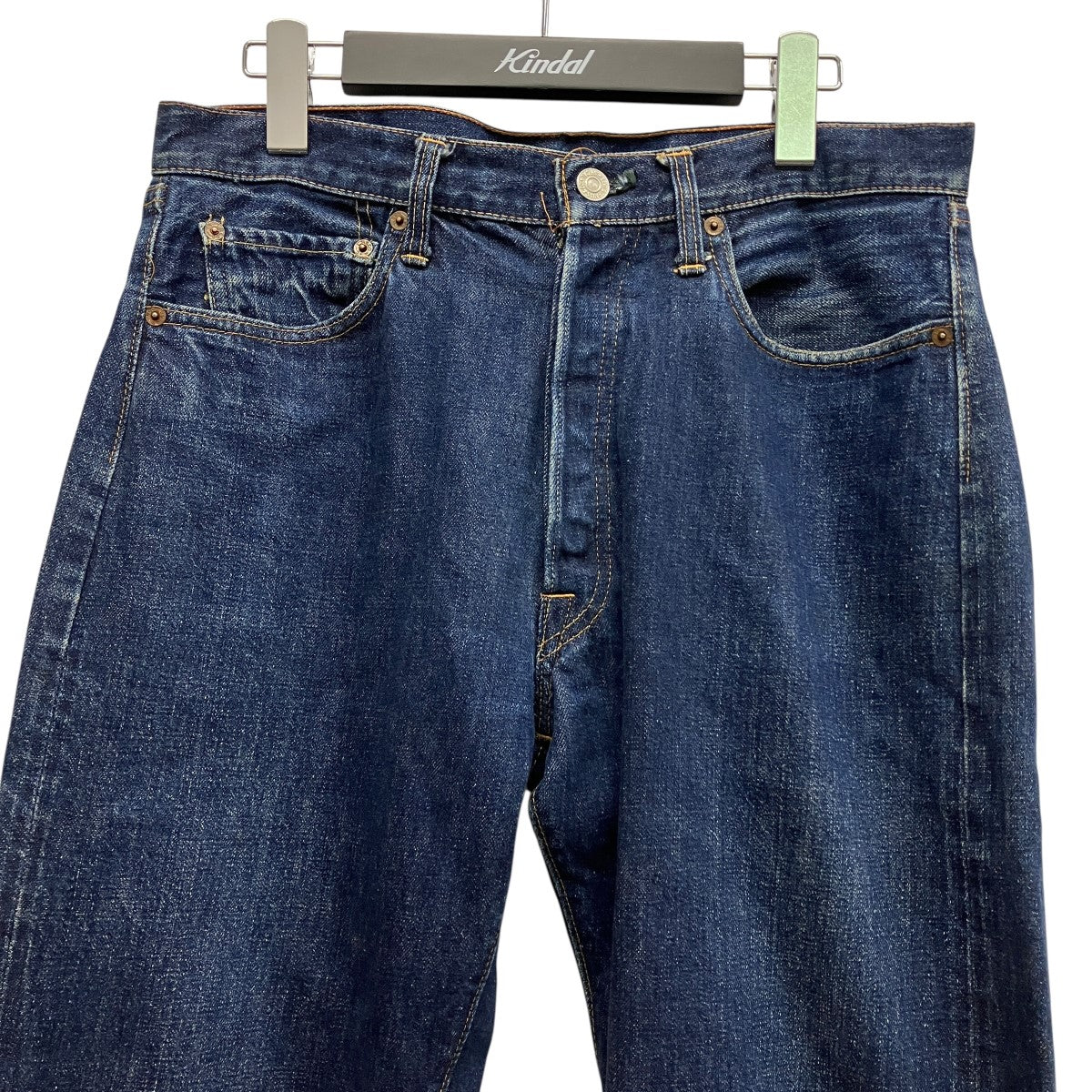 60s〜70s 平行ステッチ 不均等V 移行期 ボタン裏刻印8  BIG E 501デニムパンツ