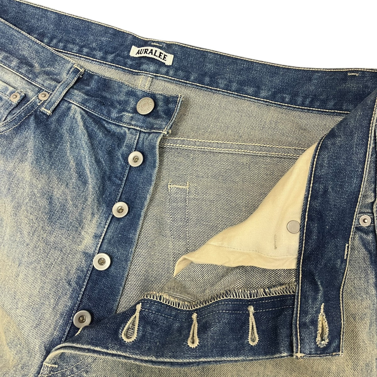 24AWSELVEDGE FADED HEAVY DENIM WIDE PANTSデニムパンツA24AP02DH