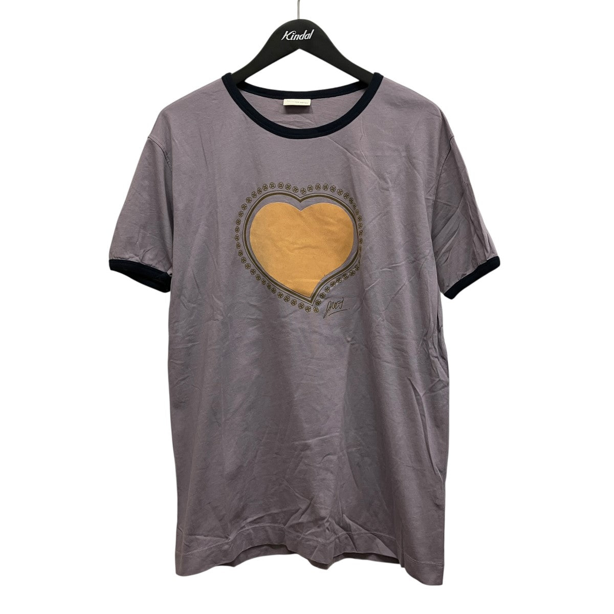ハートプリントリンガーTシャツ021110-1600-403