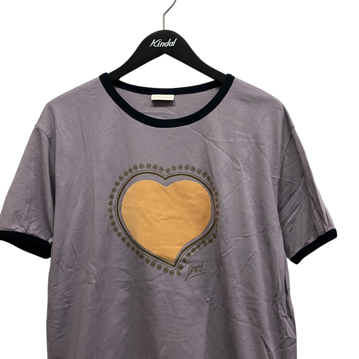 ハートプリントリンガーTシャツ021110-1600-403
