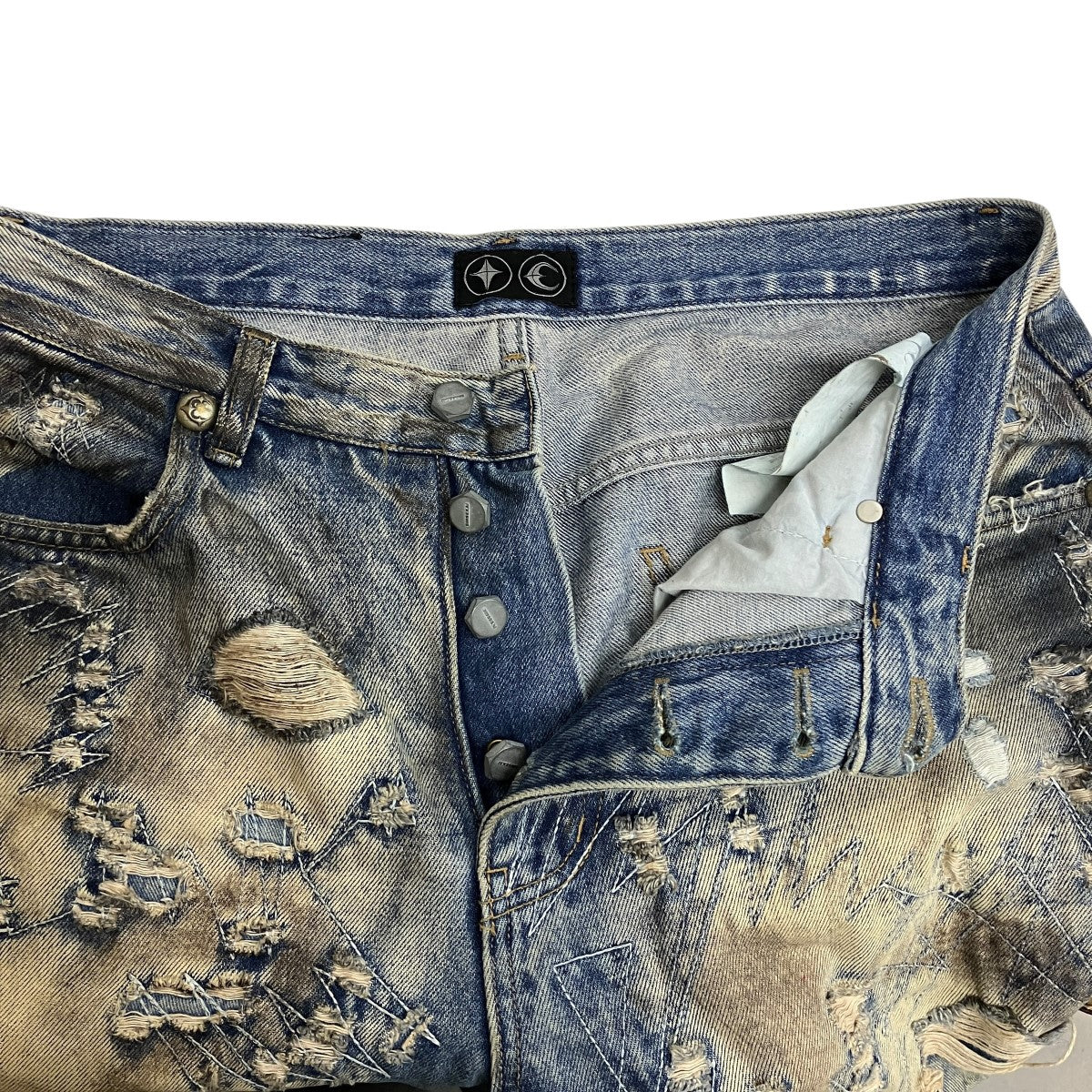 ダメージ汚れ加工デニムパンツTC25PT0901
