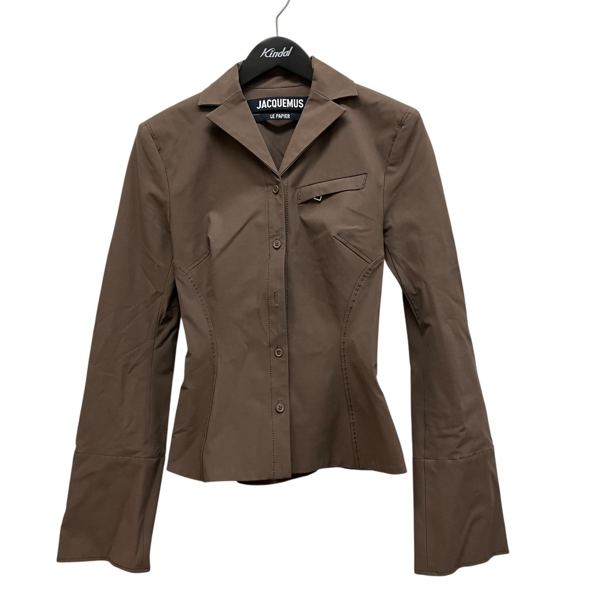 Crema Fitted Buttoned Jacketアームスリットシャツジャケット