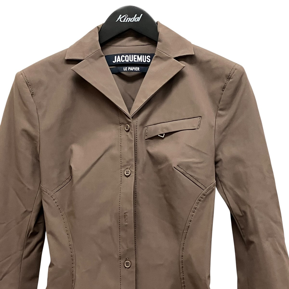 Crema Fitted Buttoned Jacketアームスリットシャツジャケット