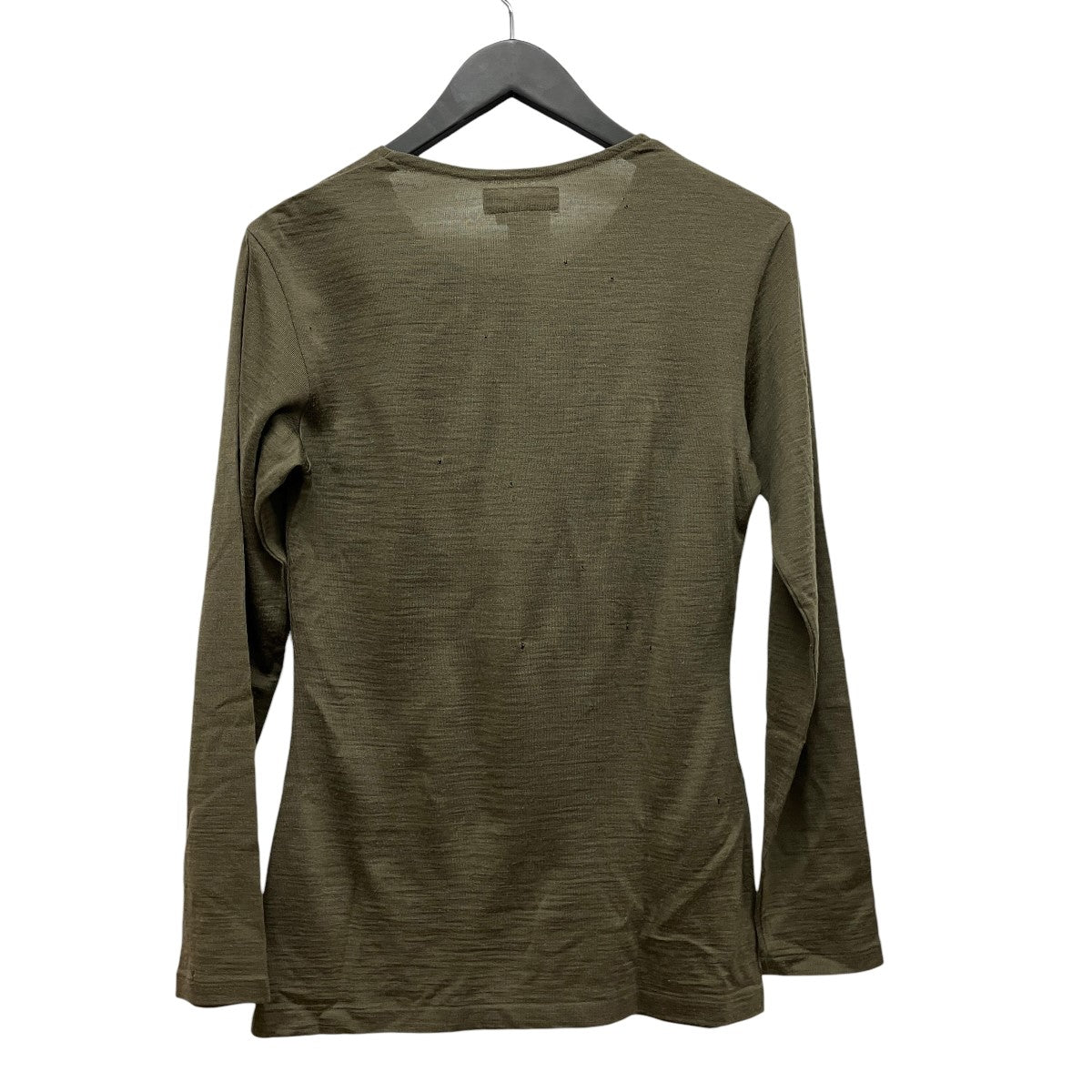 リネン混ニットロングスリーブTシャツ