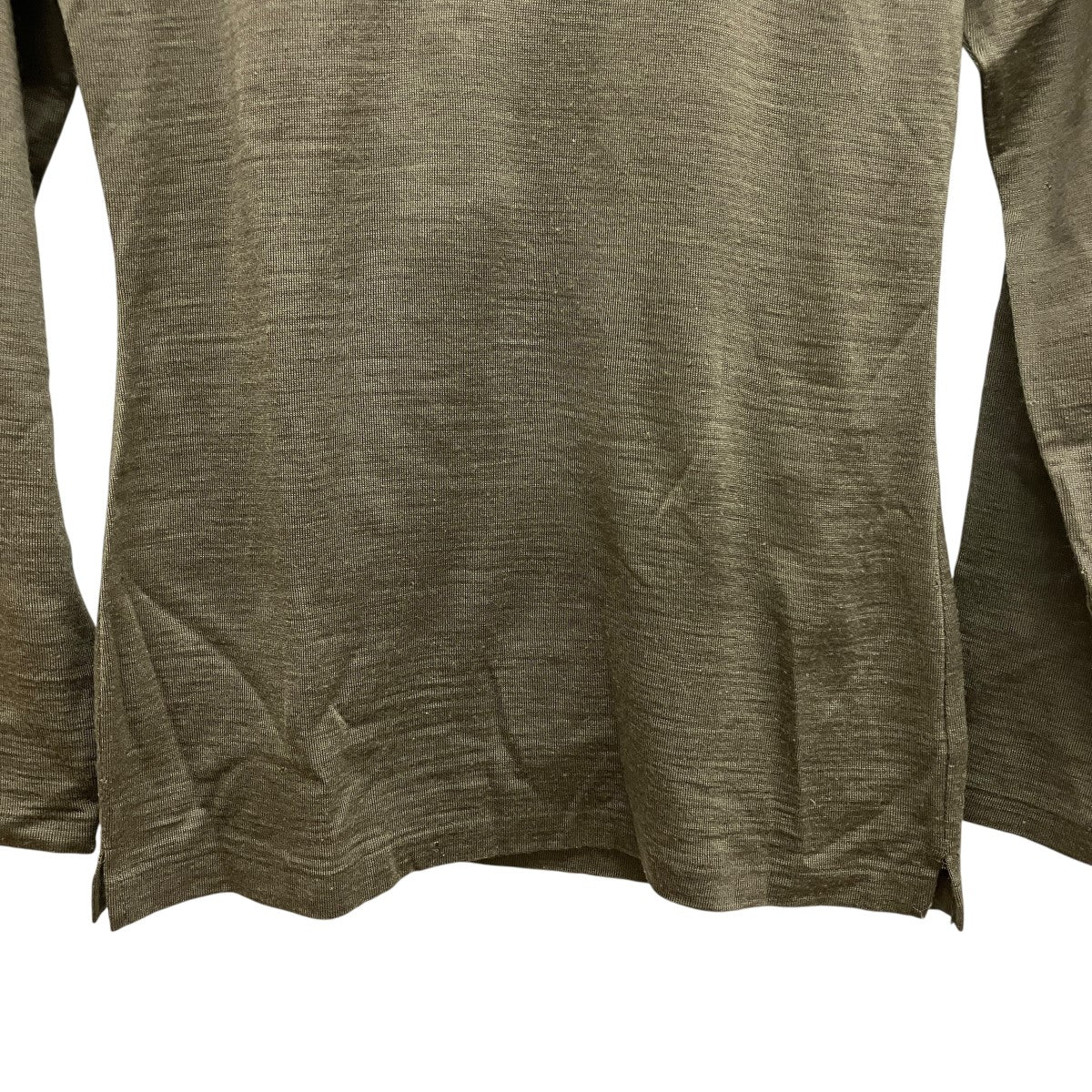 リネン混ニットロングスリーブTシャツ