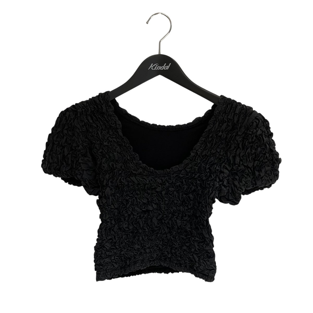 CLANE W FACE SHIRRING TOPSシャーリングミニ半袖カットソー18105-1252