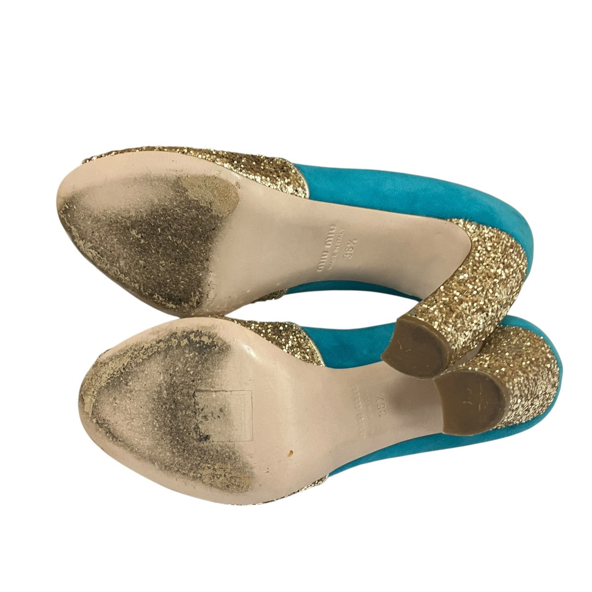 MIU MIU オープトゥラメヒールパンプス 古着・中古-5枚目のアイテム画像