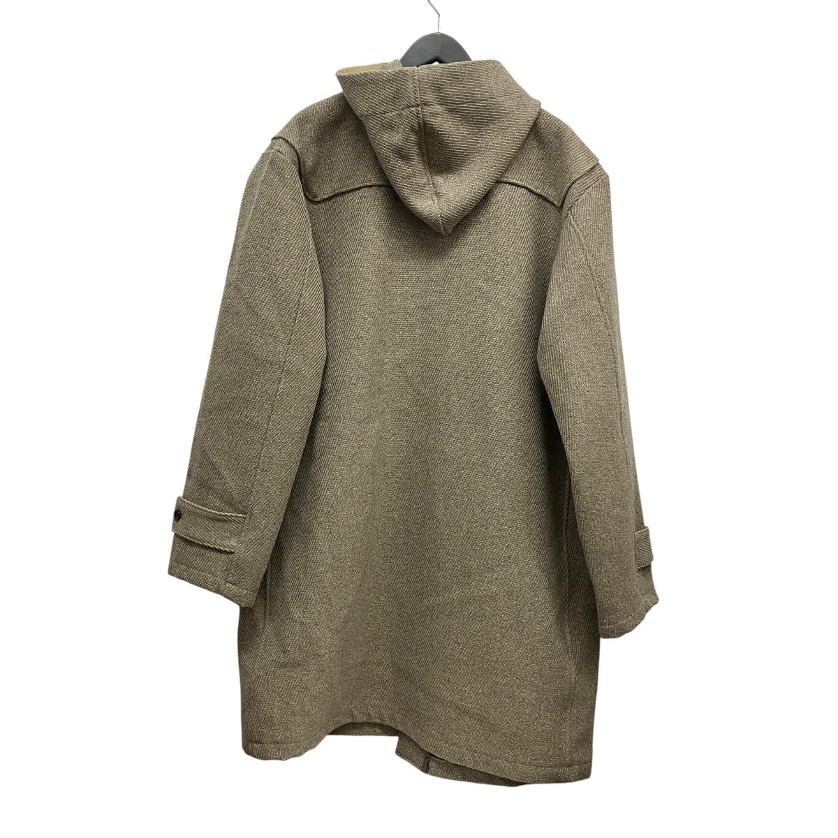 23AWHYPER BIG CASHMERE HEAVY ROYAL NAVY DUFFEL COATカシミヤ混フーデッドダッフルコート