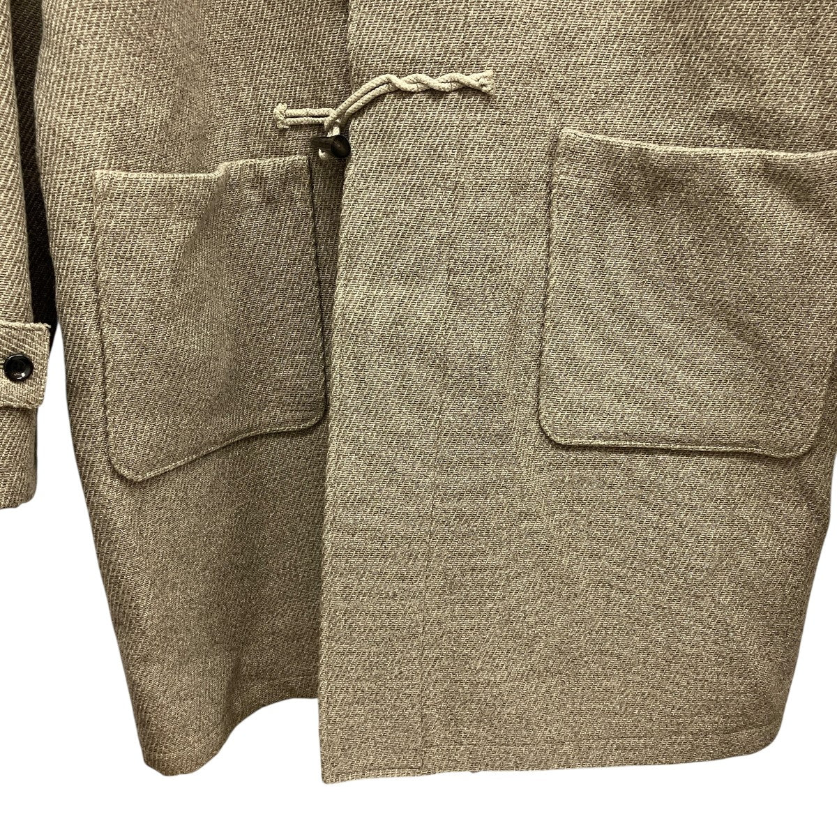 23AWHYPER BIG CASHMERE HEAVY ROYAL NAVY DUFFEL COATカシミヤ混フーデッドダッフルコート