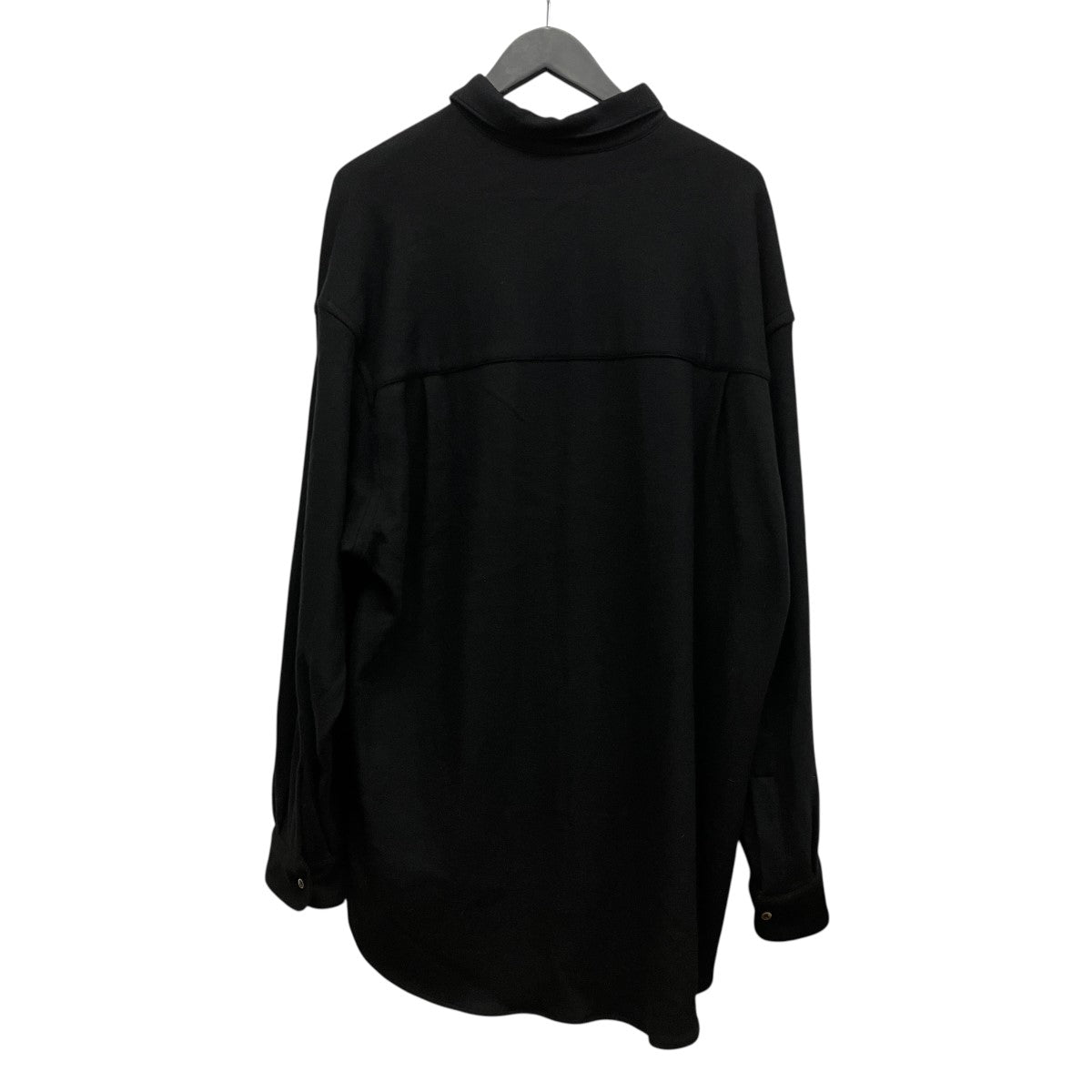 Wool Smooth Flannel Oversized Regular Collar ShirtウールロングスリーブシャツGU253-50221B