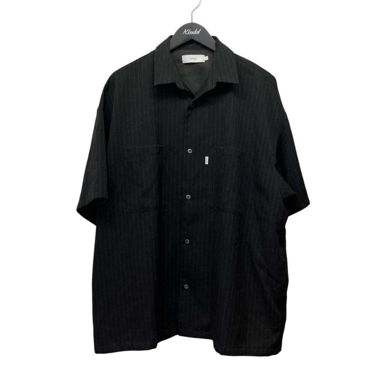 Graphpaper Selvage Wool S S Oversized Box ShirtSelvage Wool S S Oversized Box Shirtストライプ半袖シャツGM212-50260 古着・中古-1枚目のアイテム画像