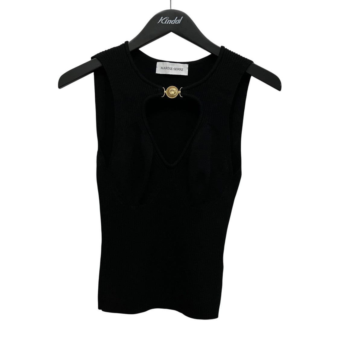 Moon Jewelry Knit Open Neck Topsムーンジュエリーオープンネックタンクトップ