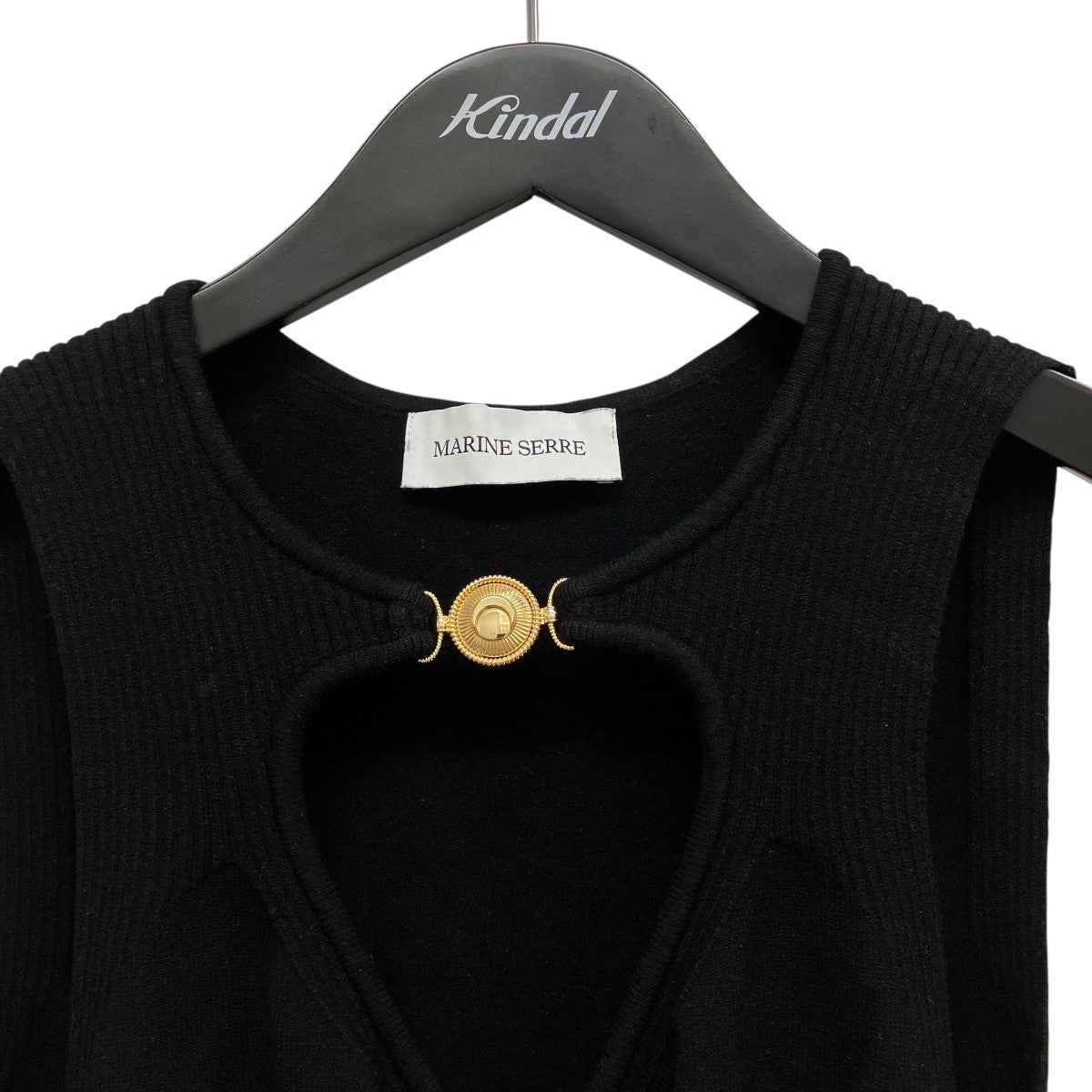 Moon Jewelry Knit Open Neck Topsムーンジュエリーオープンネックタンクトップ