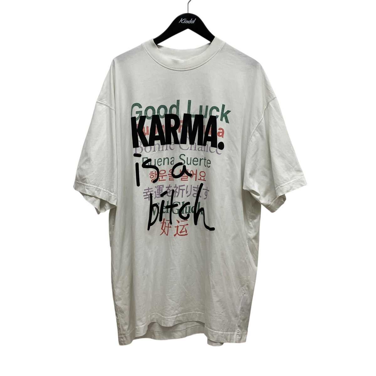 Good Luck Karma T-ShirtメッセージプリントTシャツUE54TR530W