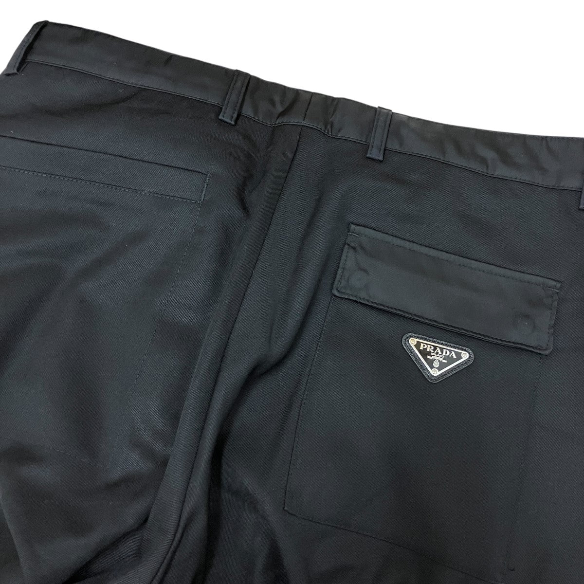 22SSトライアングルプレート ウールギャバスラックスSPH177