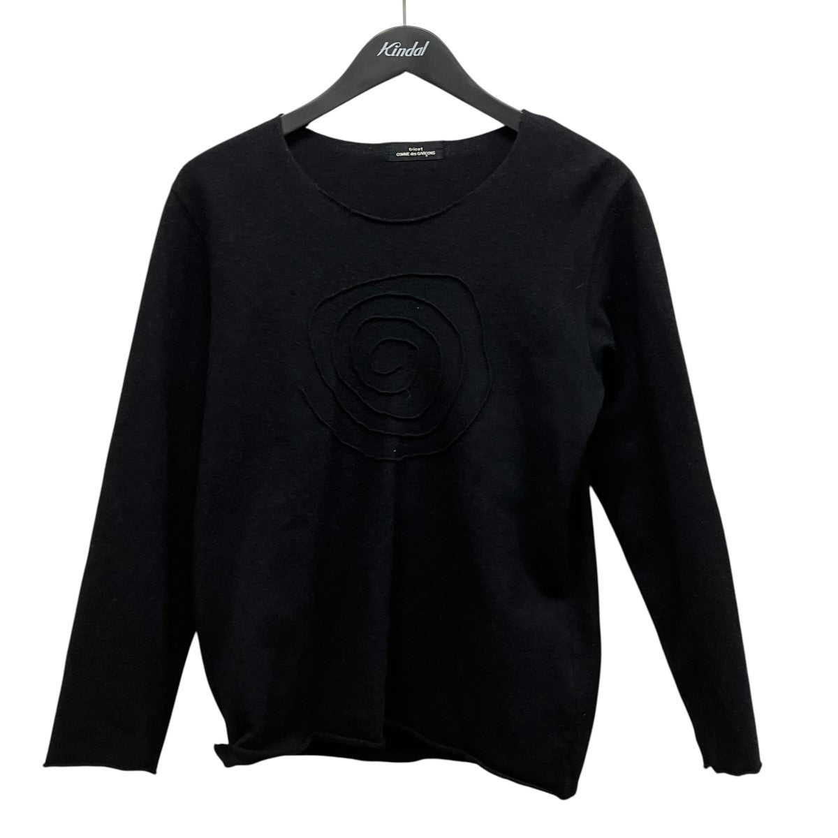 tricot COMME des GARCONS 91AW縮絨ウール 渦巻ニットTT-080170 古着・中古-1枚目のアイテム画像