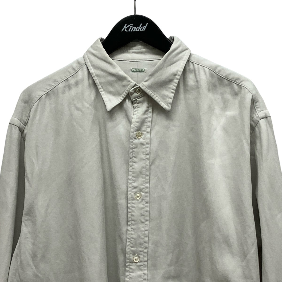 A．PRESSE Double Weave Twill Regular Collar Shirtダブルツイルシャツ25SAP-02-10H 古着・中古-3枚目のアイテム画像